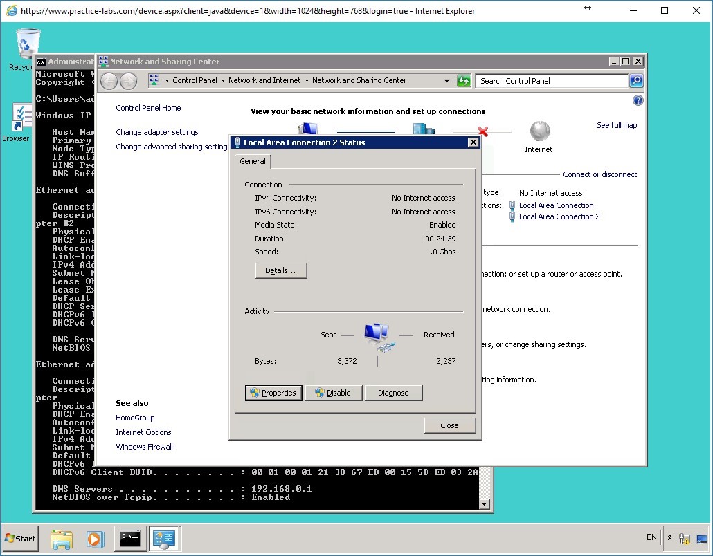 Practice Labs screenshot.